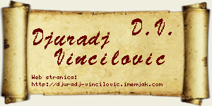 Đurađ Vinčilović vizit kartica